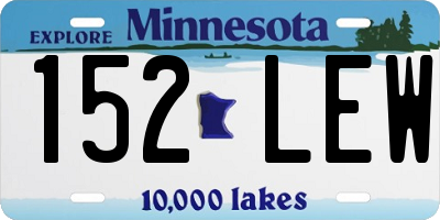 MN license plate 152LEW