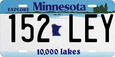 MN license plate 152LEY