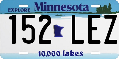 MN license plate 152LEZ