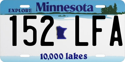 MN license plate 152LFA