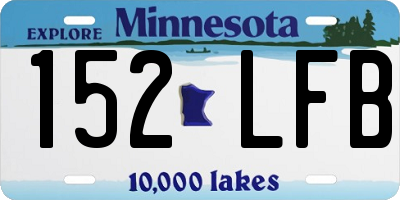 MN license plate 152LFB