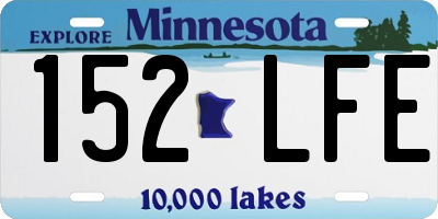 MN license plate 152LFE