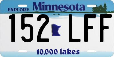 MN license plate 152LFF