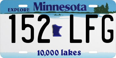 MN license plate 152LFG