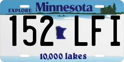 MN license plate 152LFI