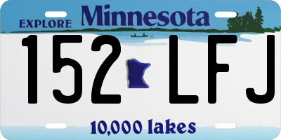 MN license plate 152LFJ