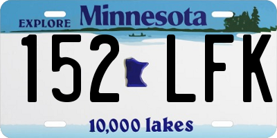 MN license plate 152LFK