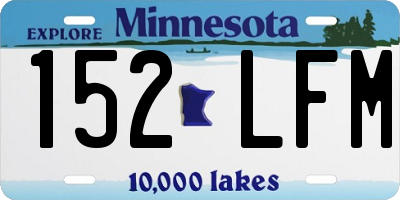 MN license plate 152LFM