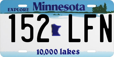 MN license plate 152LFN