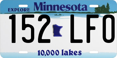 MN license plate 152LFO