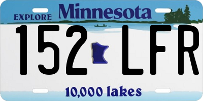 MN license plate 152LFR