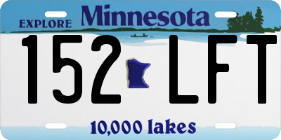 MN license plate 152LFT