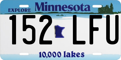 MN license plate 152LFU