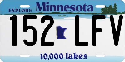 MN license plate 152LFV