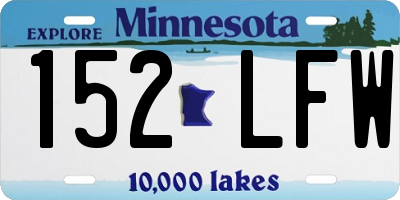 MN license plate 152LFW