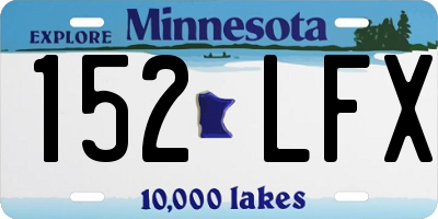 MN license plate 152LFX