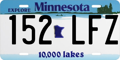 MN license plate 152LFZ