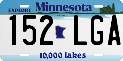 MN license plate 152LGA