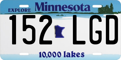 MN license plate 152LGD
