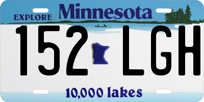MN license plate 152LGH