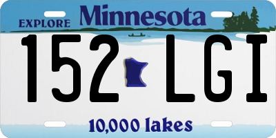 MN license plate 152LGI