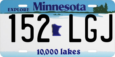 MN license plate 152LGJ