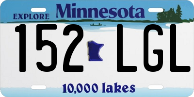 MN license plate 152LGL