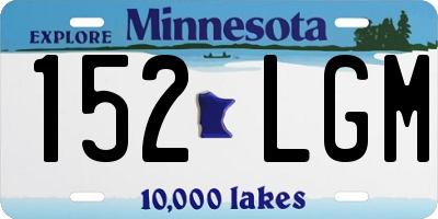 MN license plate 152LGM