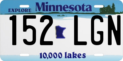 MN license plate 152LGN