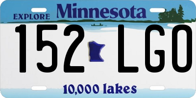 MN license plate 152LGO