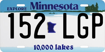 MN license plate 152LGP