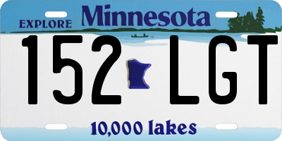 MN license plate 152LGT