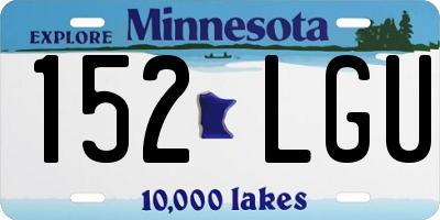 MN license plate 152LGU