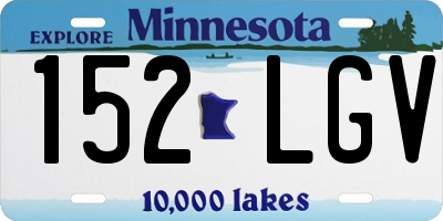 MN license plate 152LGV