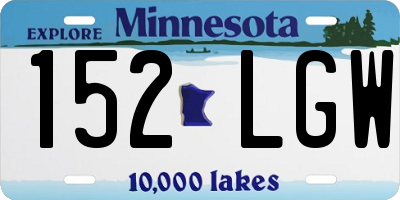 MN license plate 152LGW