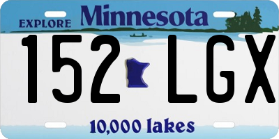 MN license plate 152LGX