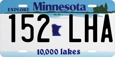 MN license plate 152LHA