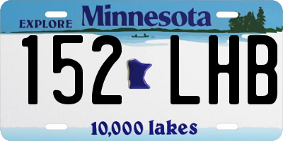 MN license plate 152LHB
