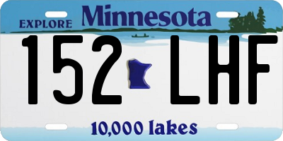 MN license plate 152LHF