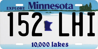 MN license plate 152LHI