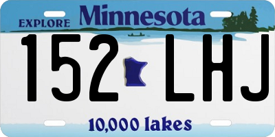 MN license plate 152LHJ
