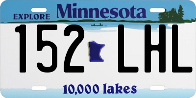 MN license plate 152LHL