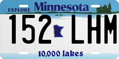 MN license plate 152LHM