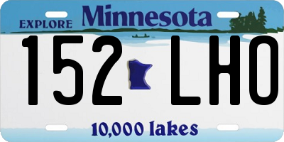 MN license plate 152LHO
