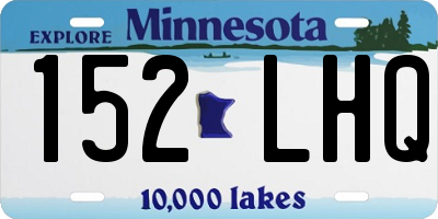 MN license plate 152LHQ