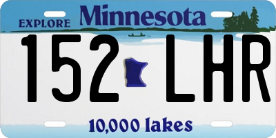 MN license plate 152LHR