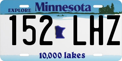 MN license plate 152LHZ