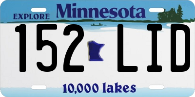 MN license plate 152LID