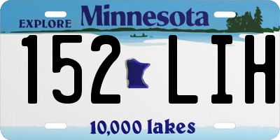 MN license plate 152LIH