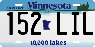 MN license plate 152LIL